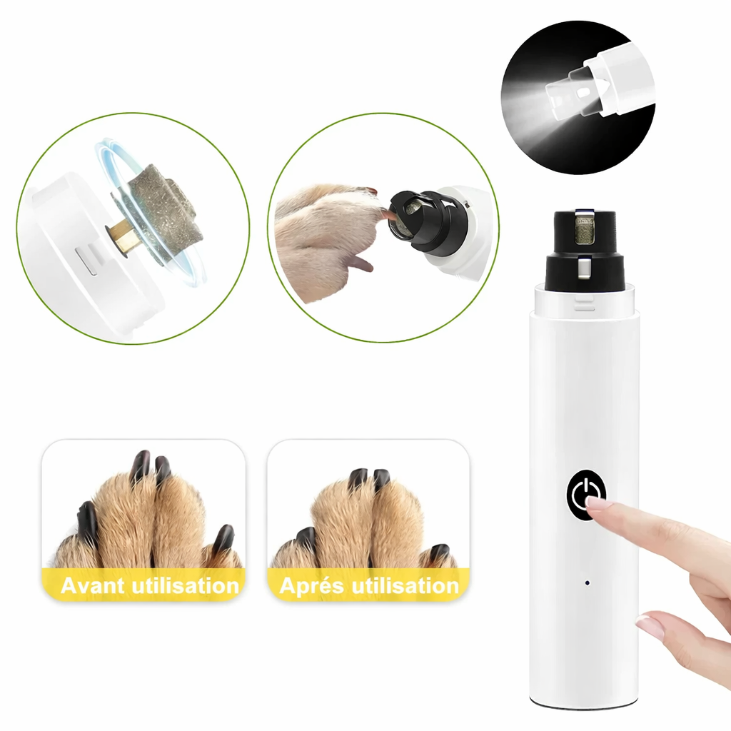 Coupe-griffes électrique pour chien et chat