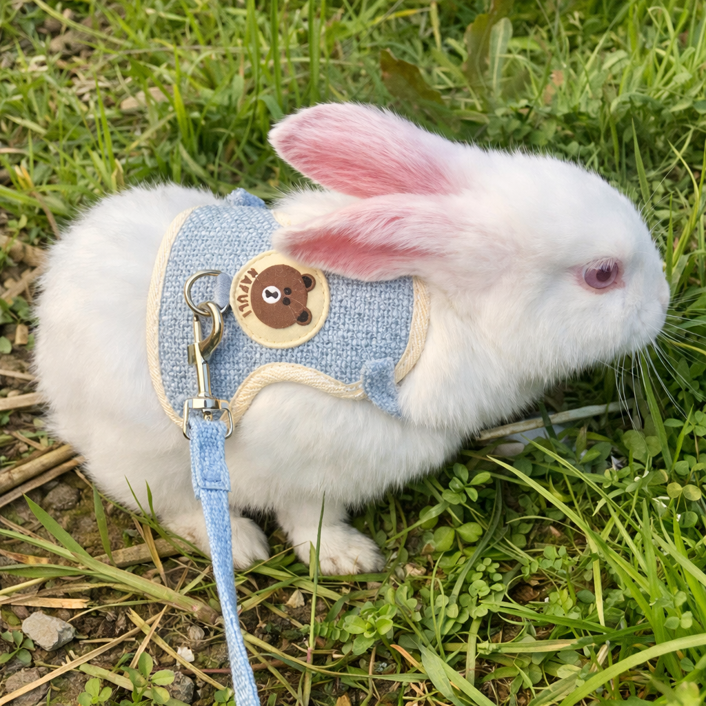 Harnais et laisse pour lapin