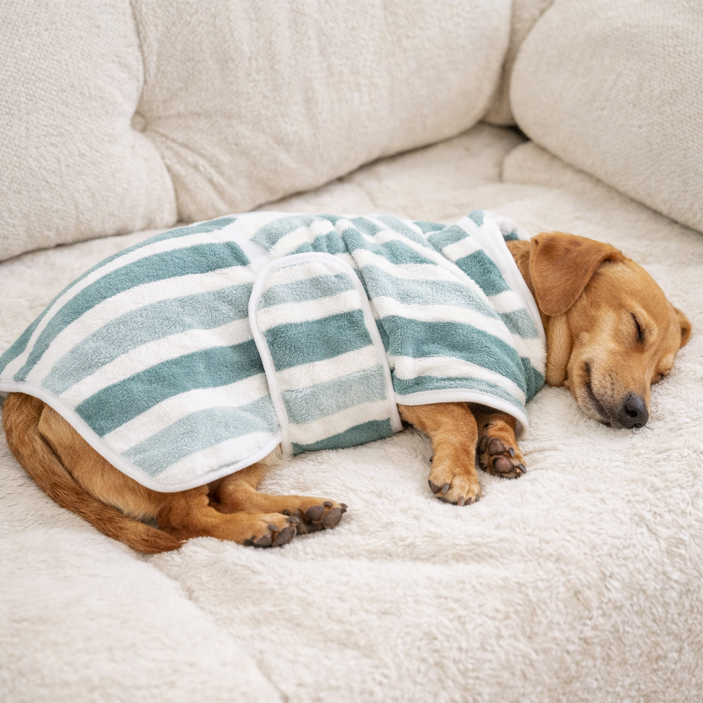 Serviette de bain ultra absorbante pour chien